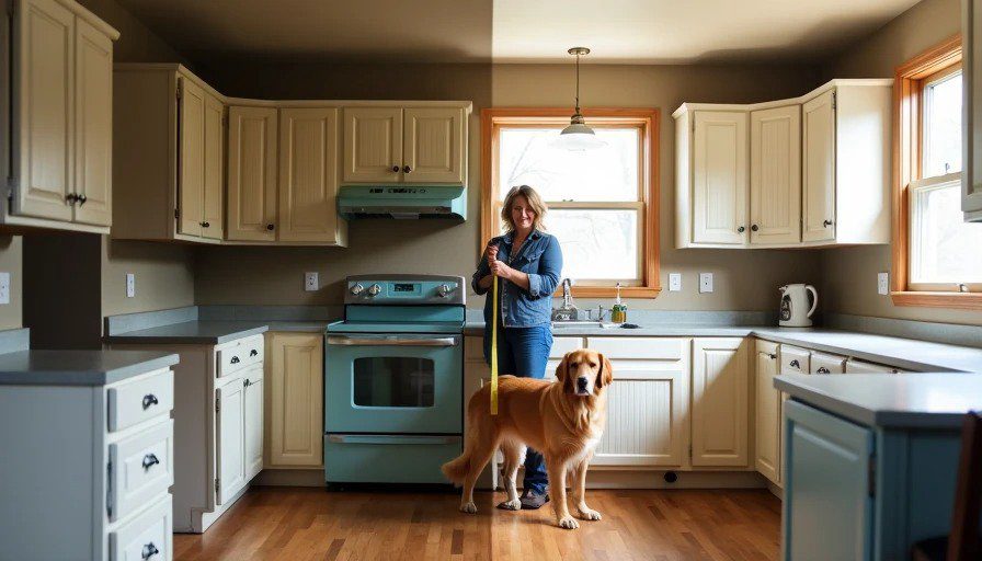 From outdated to functional on a real budget 1920s kitchen renovation before after