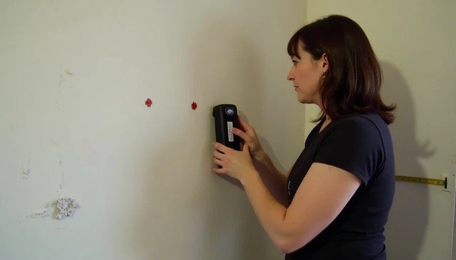 Budget stud finder in action