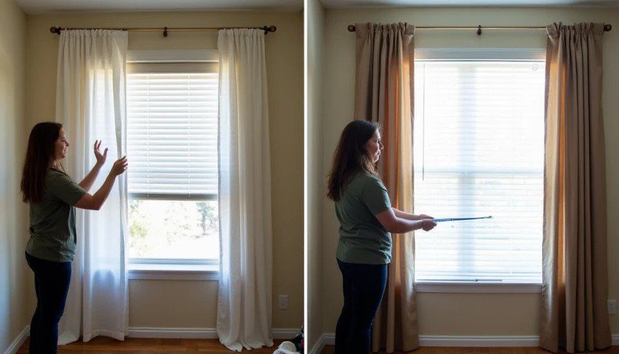 How proper curtains elevate a basic rental Rental window curtain transformation