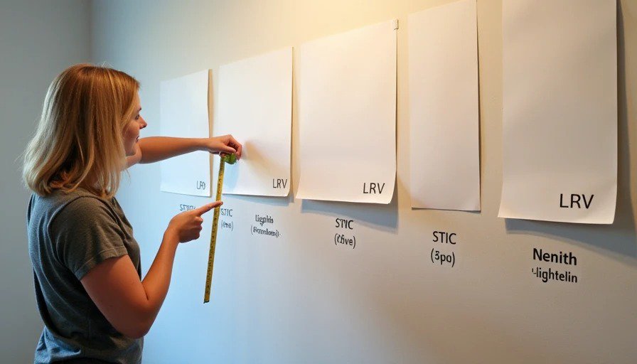 24-hour paint color observation test Paint swatch testing under different lighting
