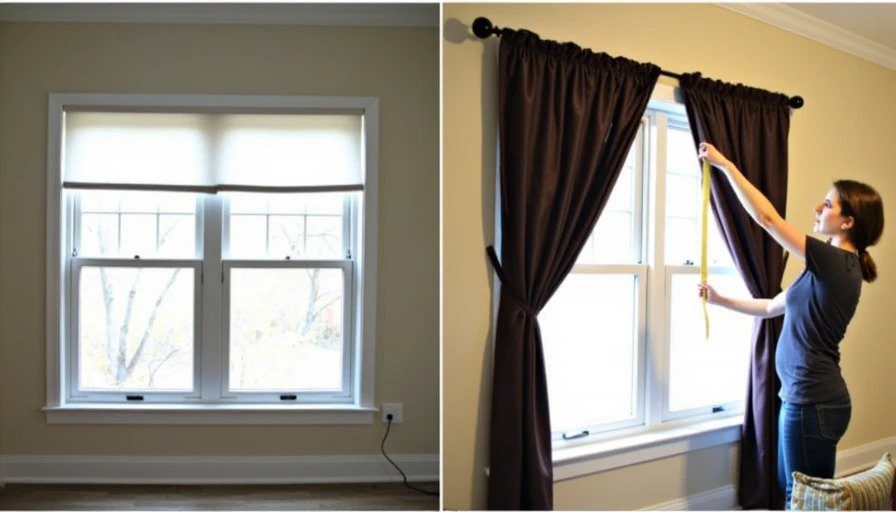 Impact of right curtain choices Curtain installation before after
