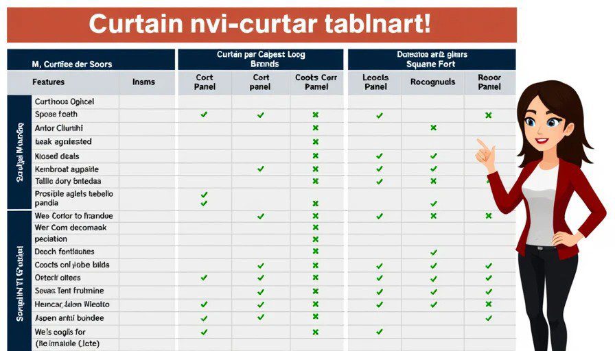 Curtain pricing breakdown by brand Curtain cost comparison spreadsheet