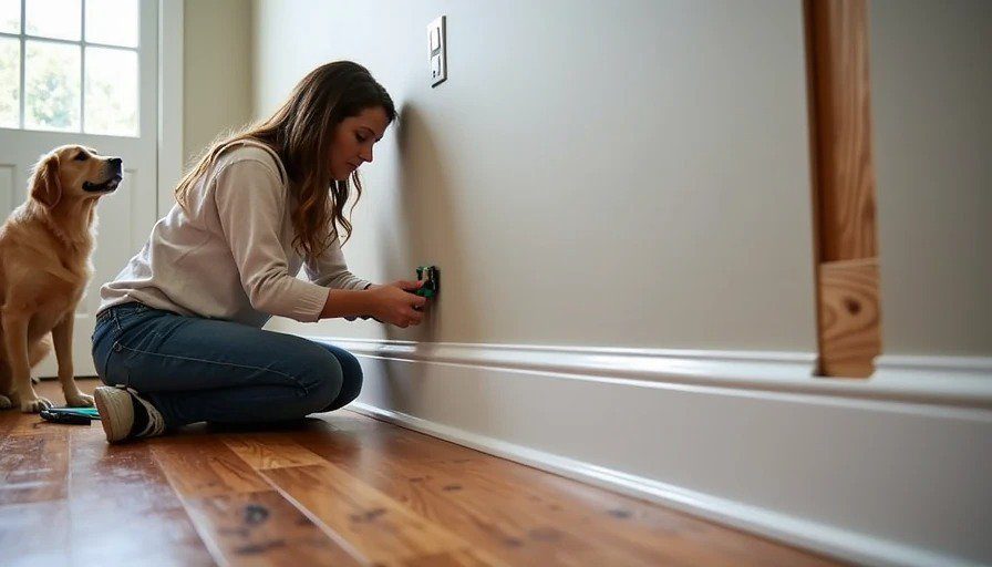 Practical installation of pet-friendly baseboards Installing dog-proof baseboards