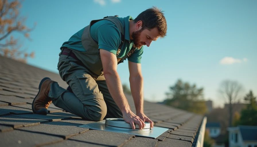 Illustration for bathroom vent roof cap