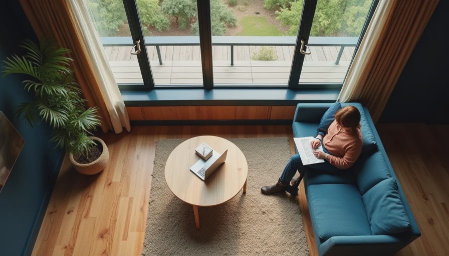 Visual context for window couch bench
