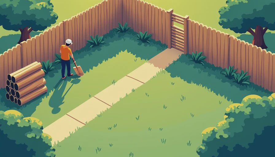 Visual context for fence post installation