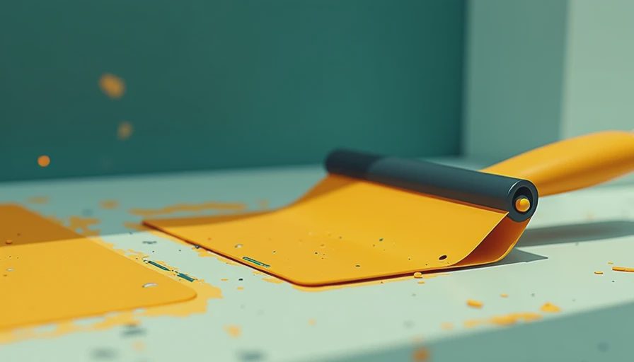 Visual context for plastic putty scraper