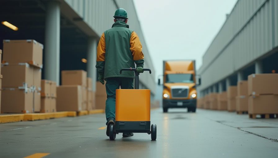Visual context for hand truck