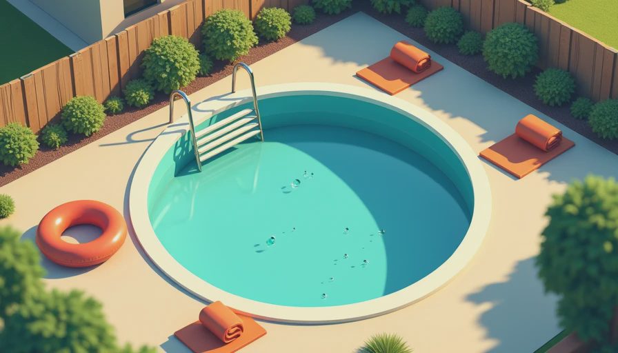Inflatable Pool Planning for an Old House Yard