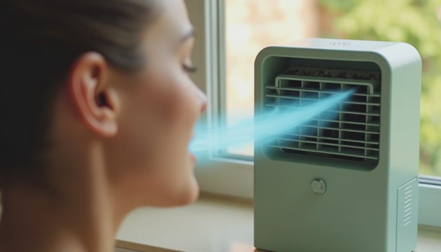 Visual context for portable evaporative cooler